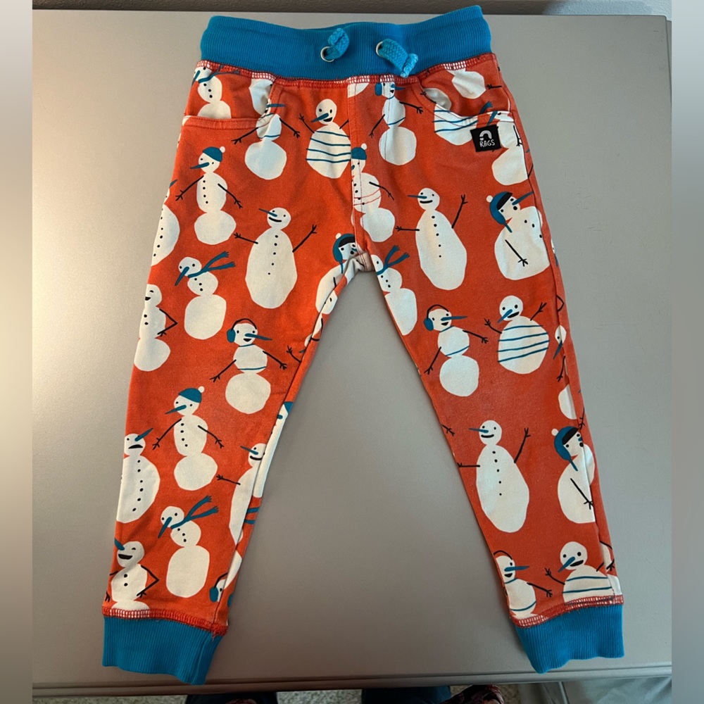 Rags Snowmen joggers 2T